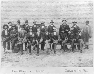 Group Portrait of African American Bricklayers Union, Jacksonville, Florida, c.1899